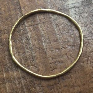 Handcrafted gold bangle bracelet